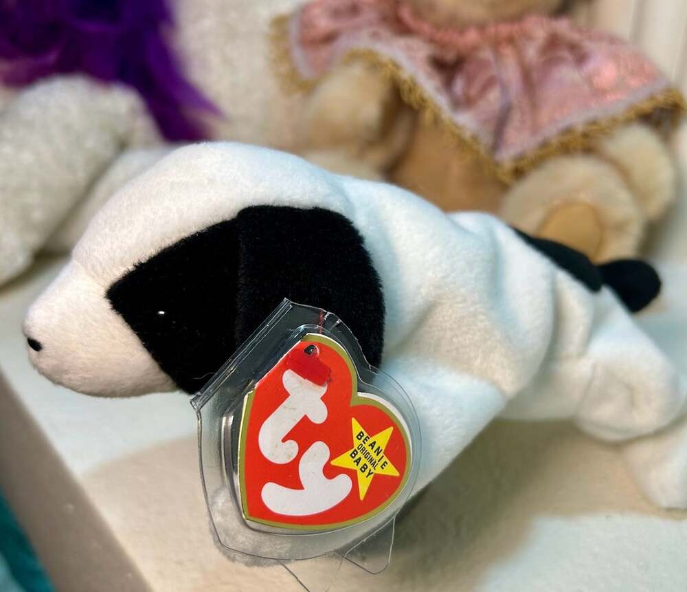 Ty Beanie Baby Spot The Dog Plush Stuffed Animal Toy